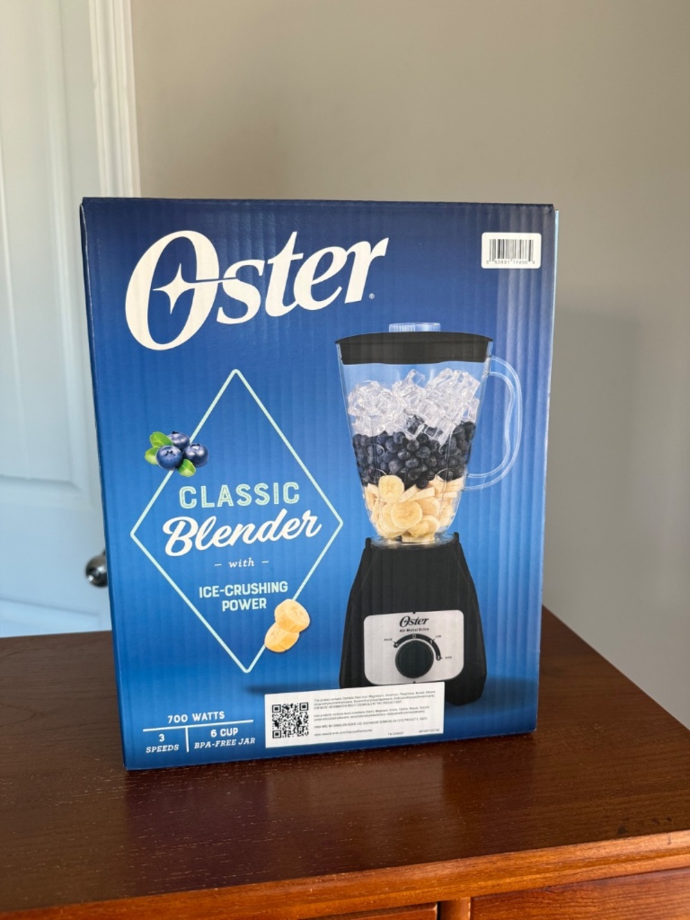 Oster Classic Blender 700W 6 Cup 3 Speed Ice Crushing NIB